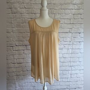 Elegant Sleeveless Cream Blouse